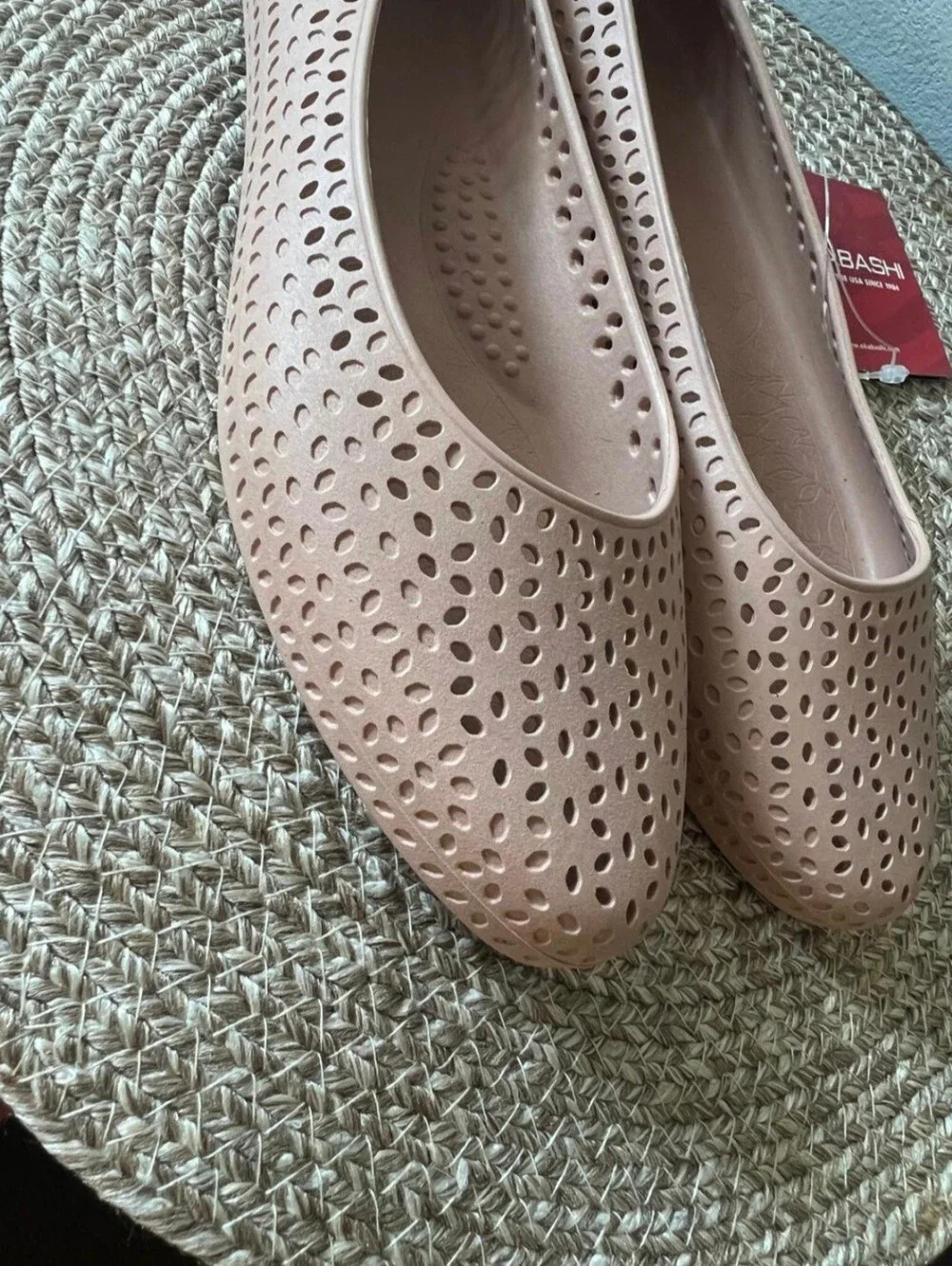 Okabashi Samantha Ballet Flats Size 8 Women's Blush / Nude Color.
